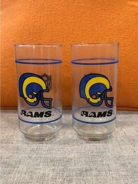 Los Angeles Rams Vintage Glass Drinking Tumblers - Set of 2